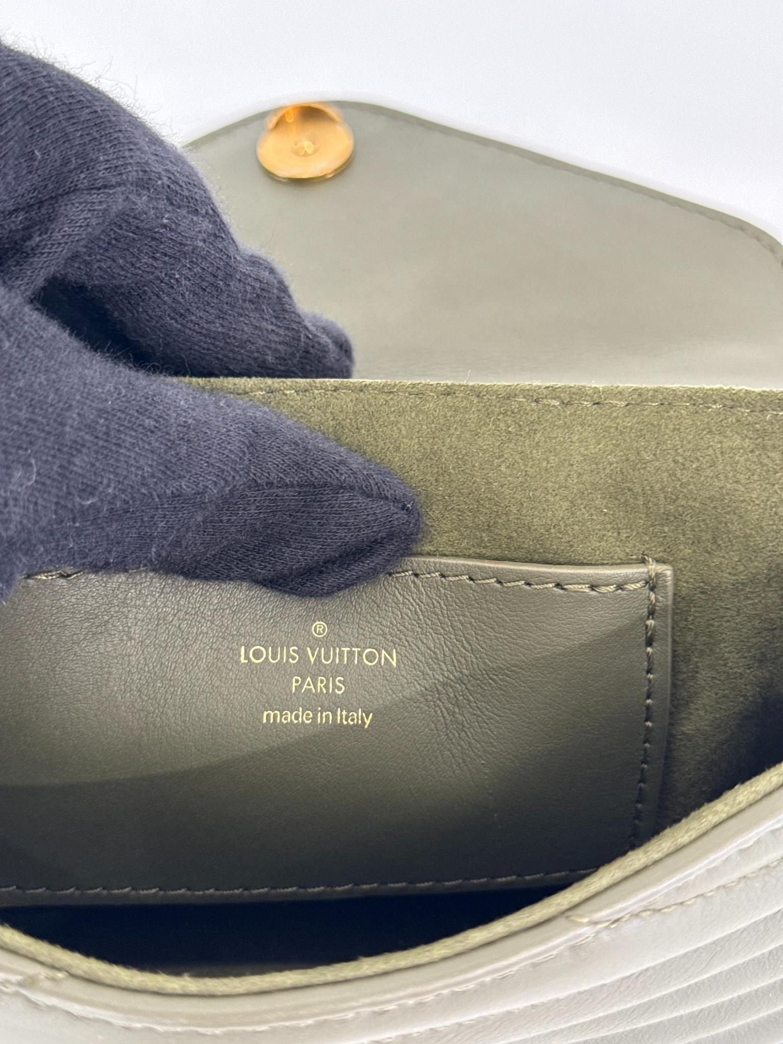 Louis Vuitton New Wave Multi Pochette Quilted Khaki Calfskin