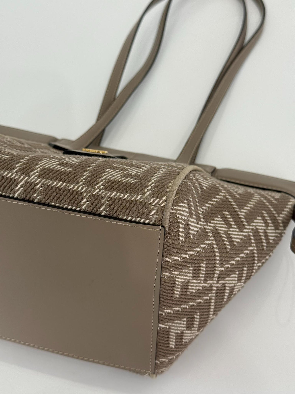 Fendi Origami Mini Bag Beige/Brown FF Jacquard Fabric