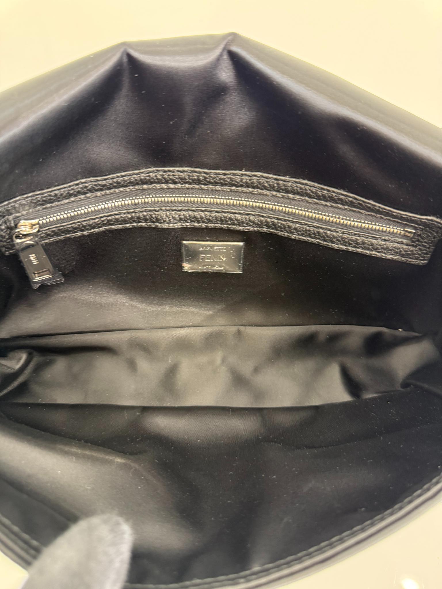 Fendi Black Nylon Multipocket Cargo Baguette