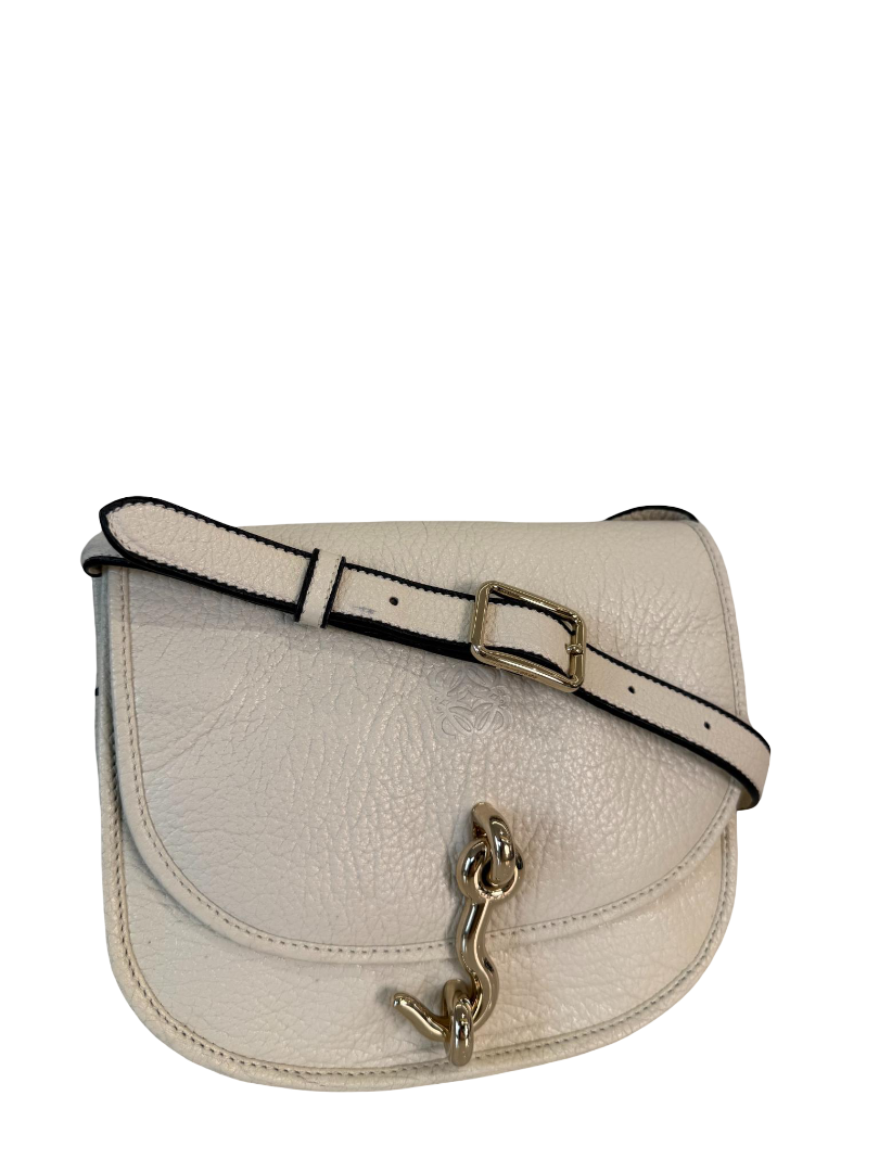Loewe Amberley Small Satchel Ivory Shoulder Bag
