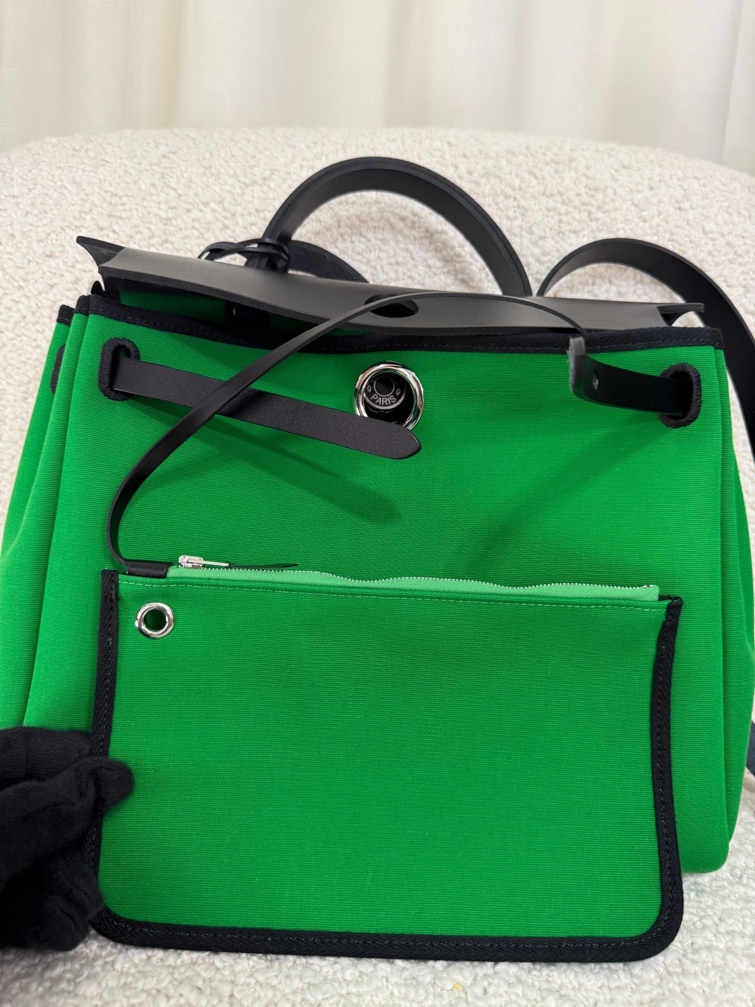 Hermès Herbag Zip 31 Laque Bag Green Palladium Hardware
