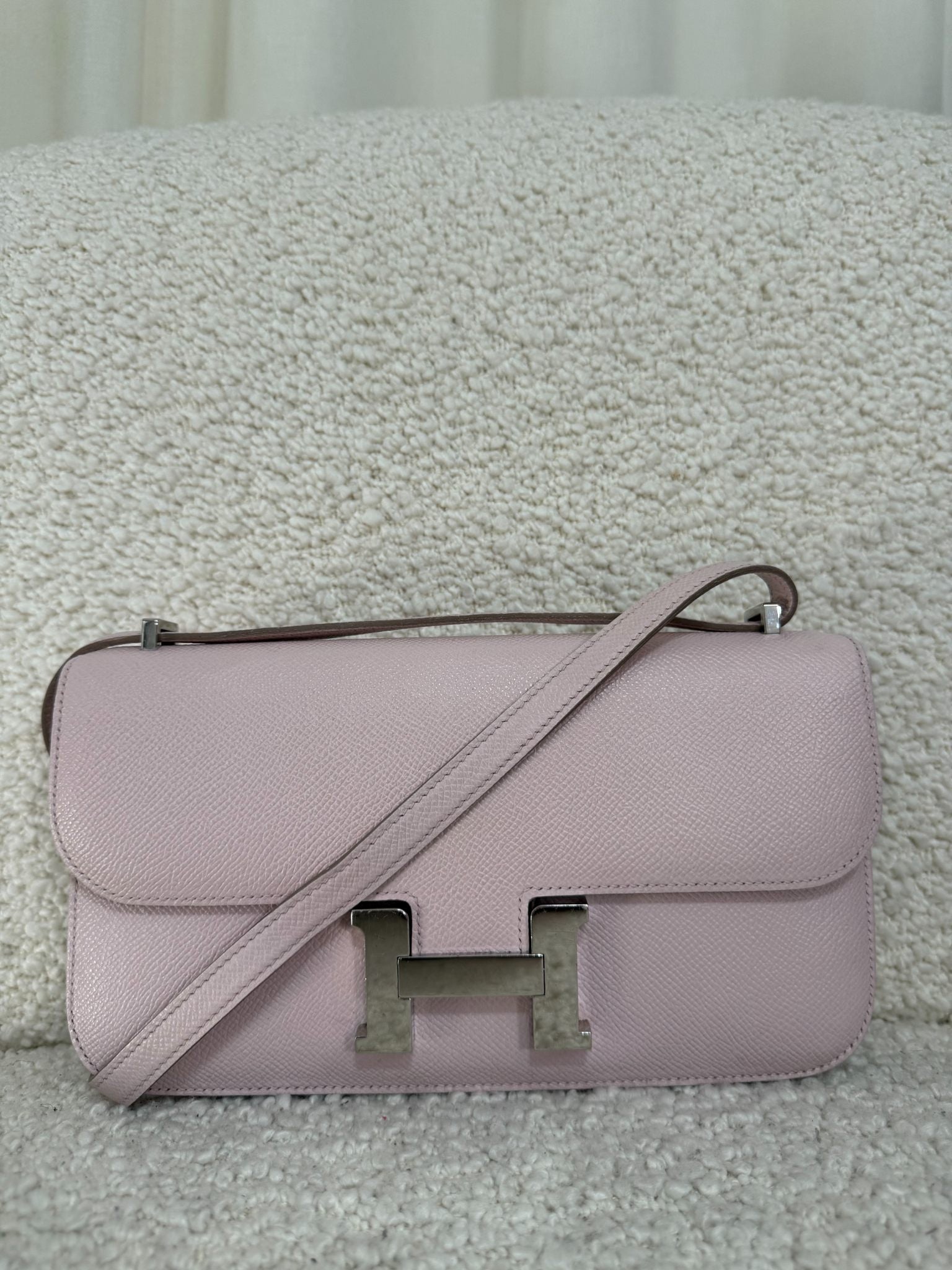 Hermès Constance Elan Mauve Pale Epsom Leather Palladium Hardware