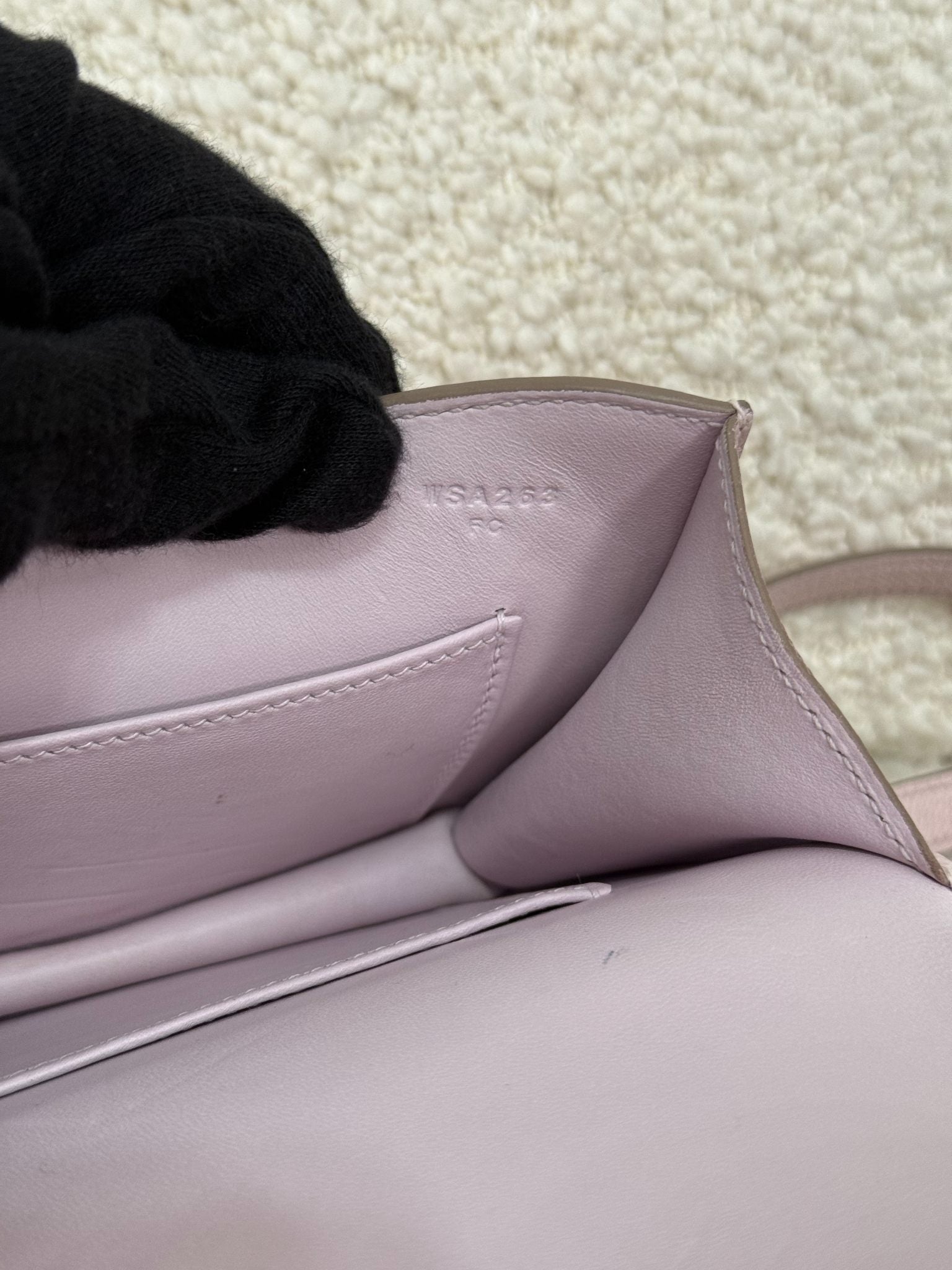 Hermès Constance Elan Mauve Pale Epsom Leather Palladium Hardware