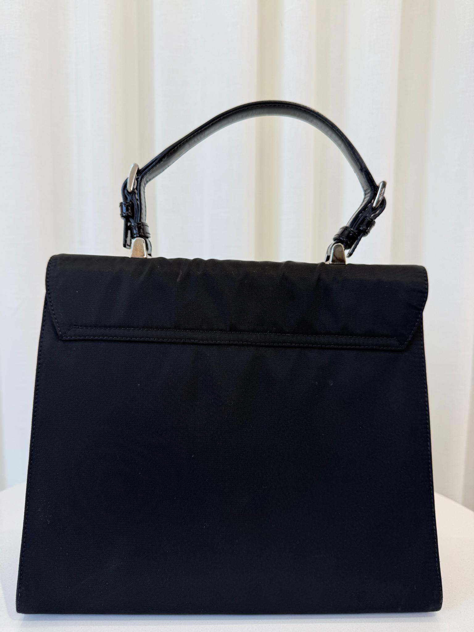 Prada Vintage '90s Black Nylon Top Handle