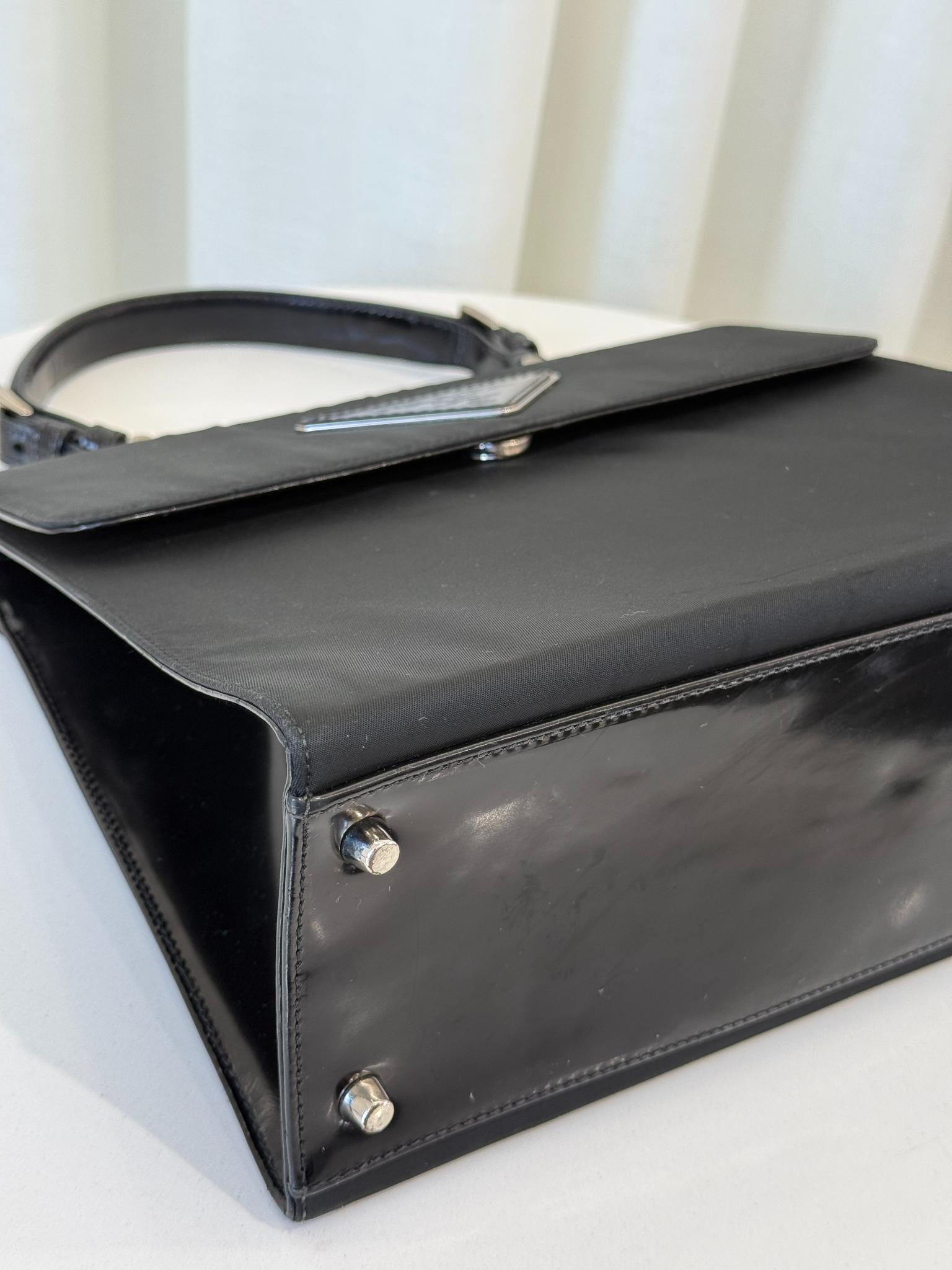Prada Vintage '90s Black Nylon Top Handle