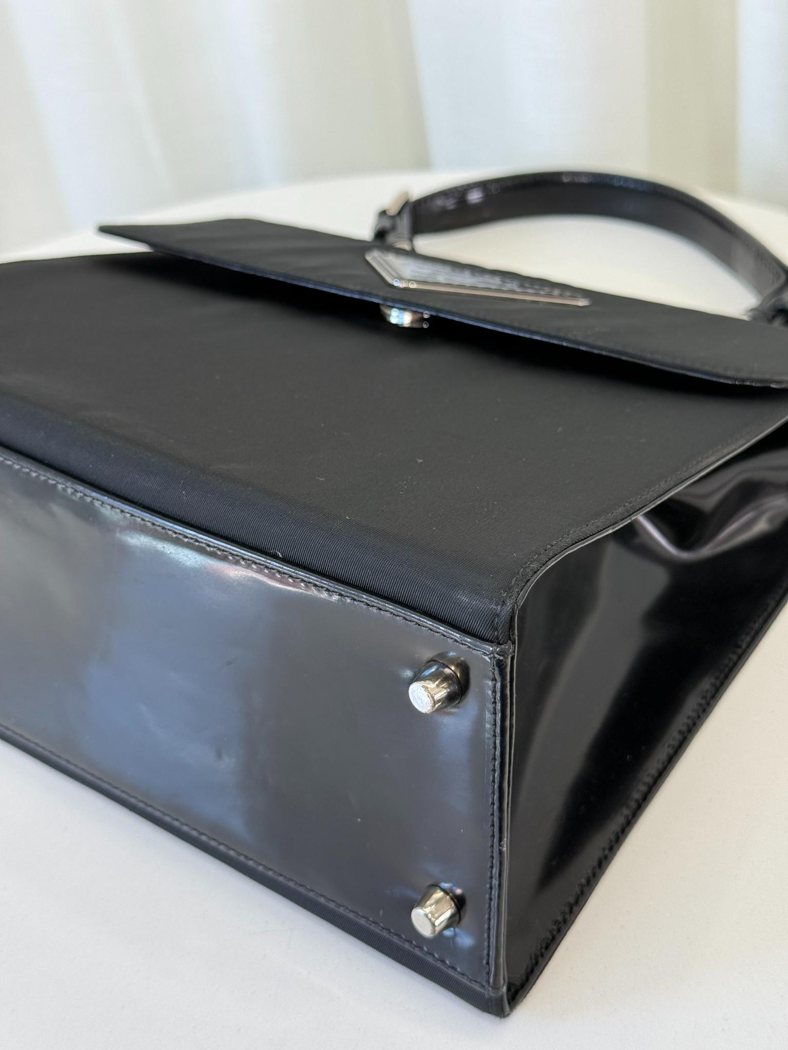 Prada Vintage '90s Black Nylon Top Handle