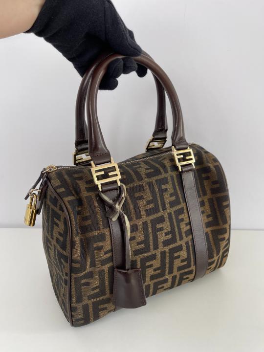 Fendi Jacquard FF Zucca Boston Bag