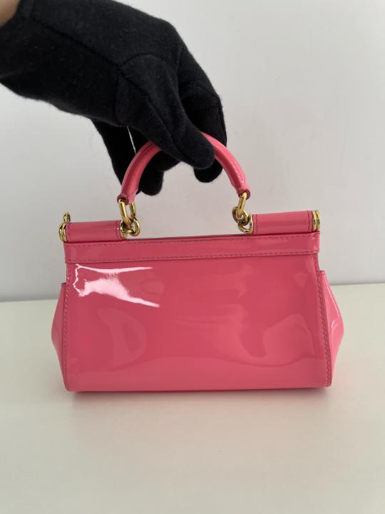 Dolce & Gabbana Miss Sicily Bag in Pink Patent Leather