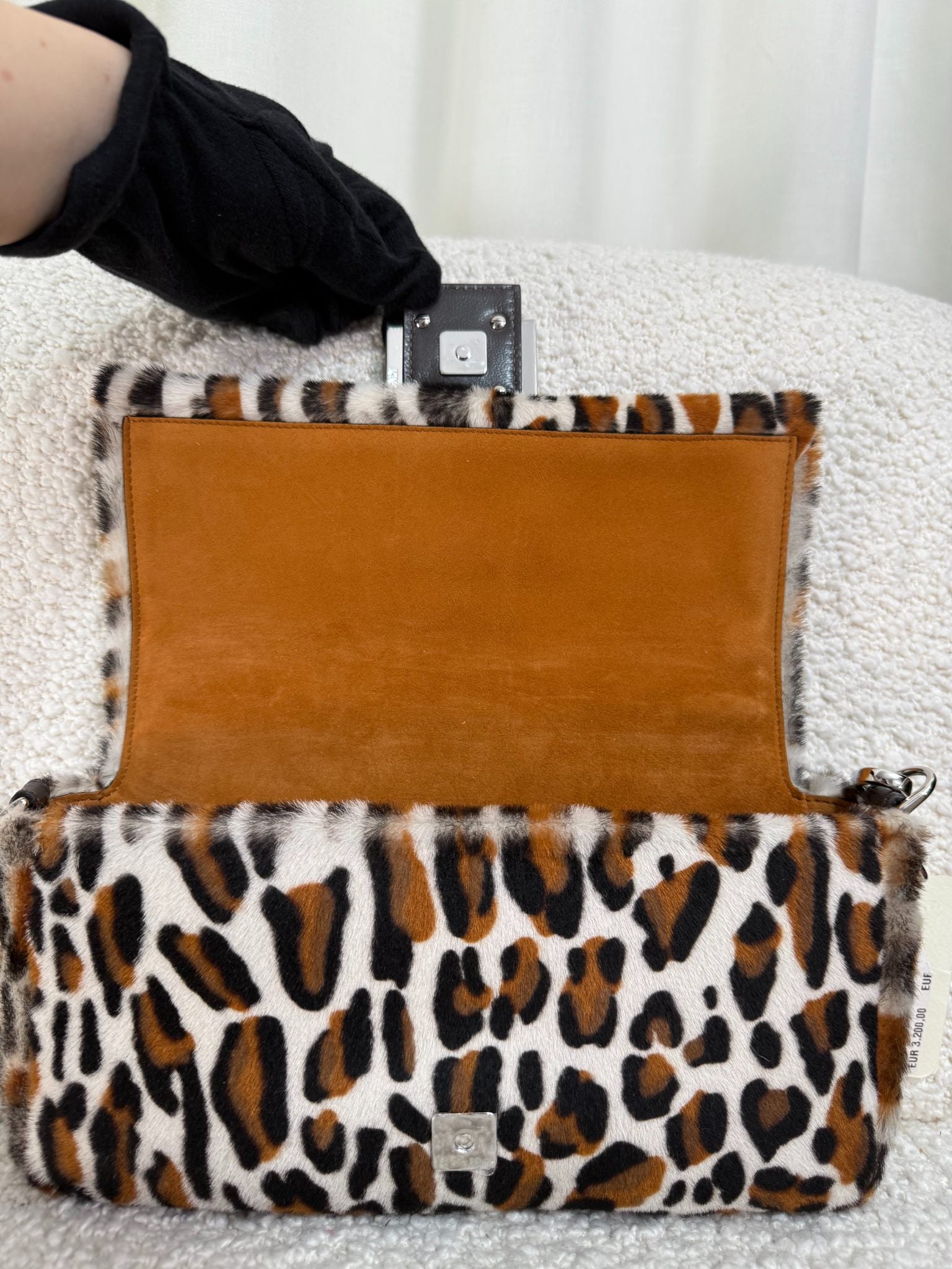 Fendi Re-Edition Leopard Print Calf Hair Baguette