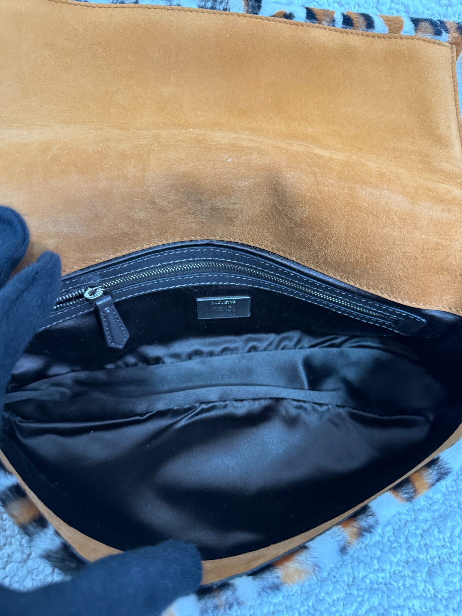 Fendi Re-Edition Leopard Print Calf Hair Baguette