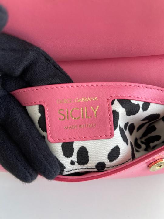 Dolce & Gabbana Miss Sicily Bag in Pink Patent Leather