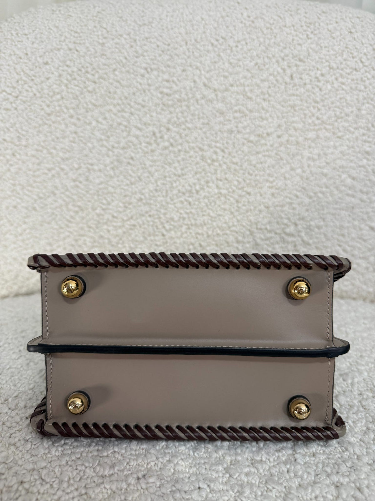 Fendi Peekaboo ISeeU Petite Blueberry-colored Interlaced Leather
