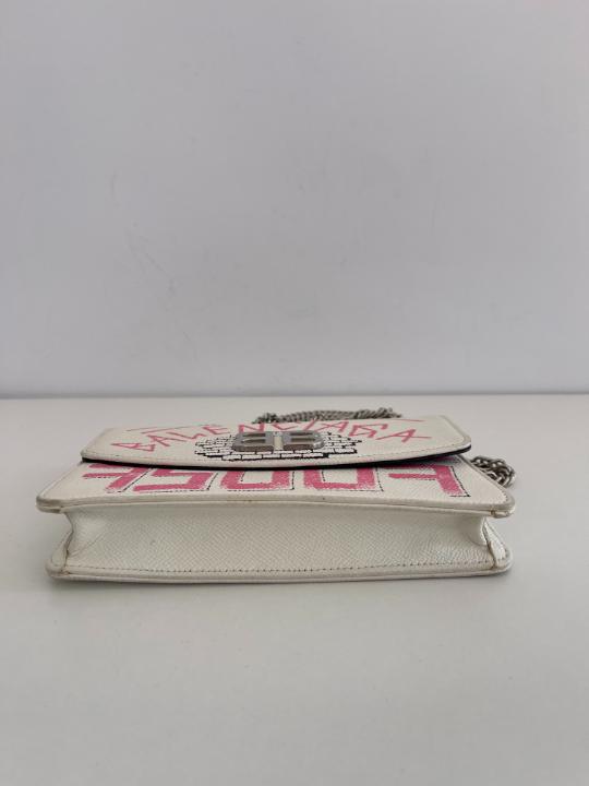 Balenciaga White And Pink BB Graffiti WOC