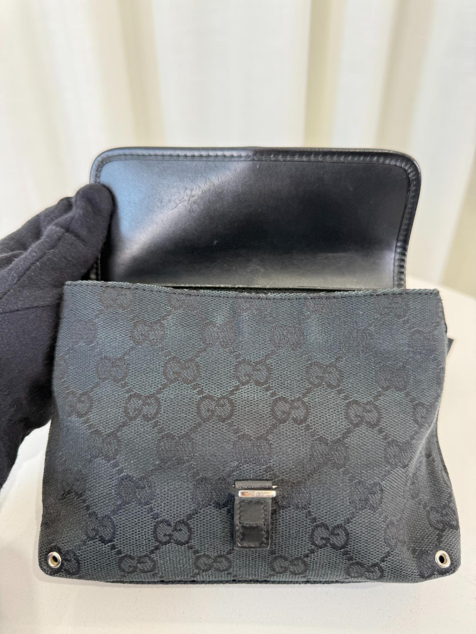 Gucci GG Monogram Web Flight Belt Bag Black