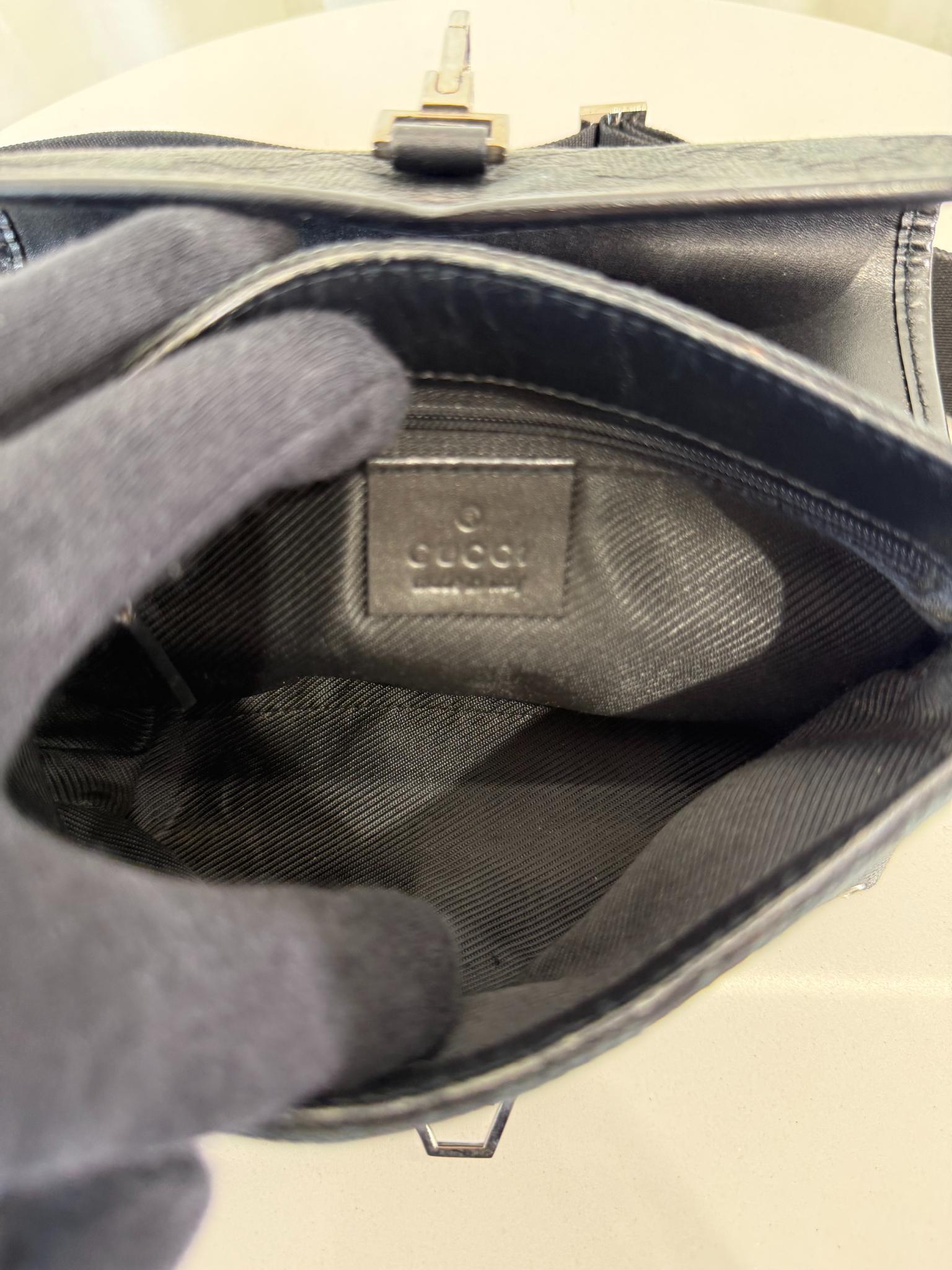 Gucci GG Monogram Web Flight Belt Bag Black