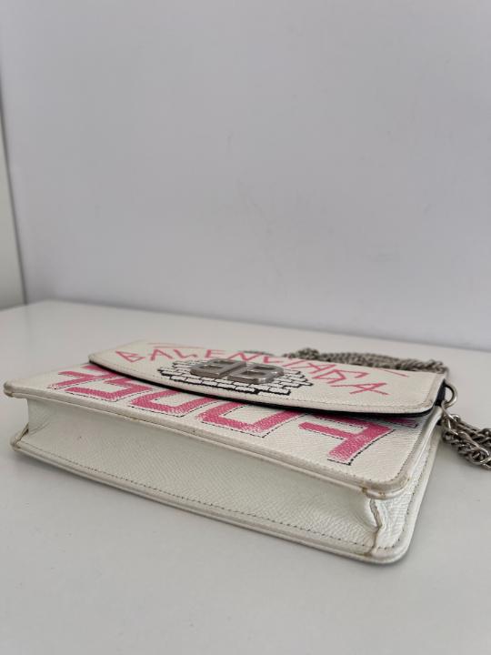 Balenciaga White And Pink BB Graffiti WOC