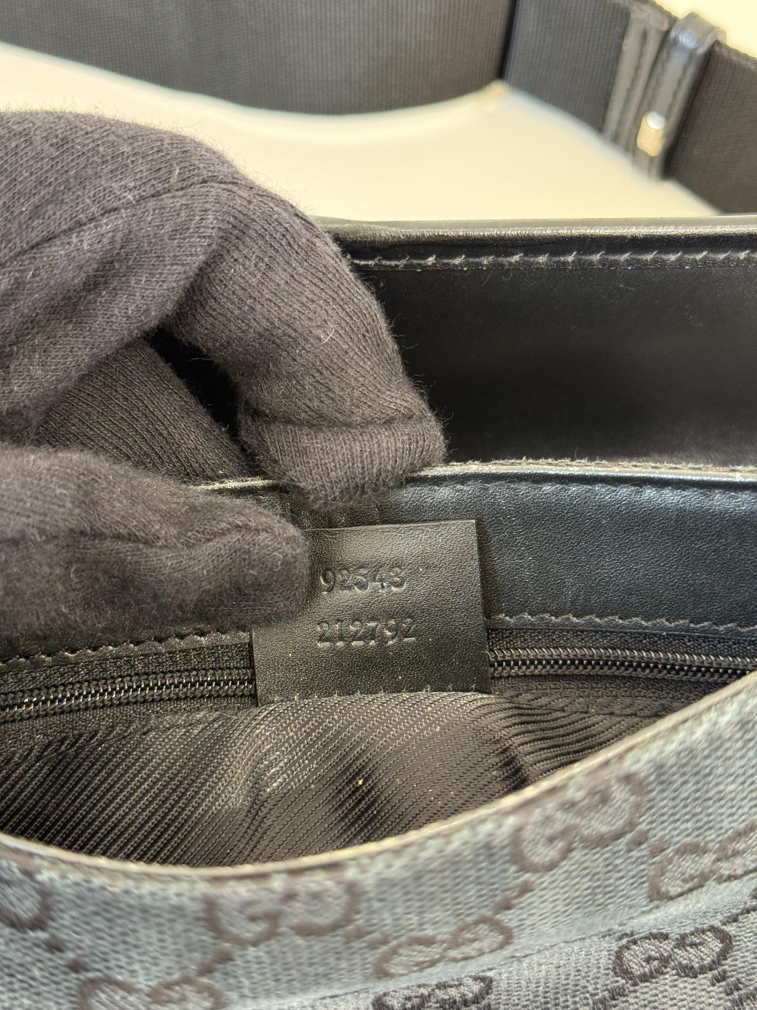 Gucci GG Monogram Web Flight Belt Bag Black