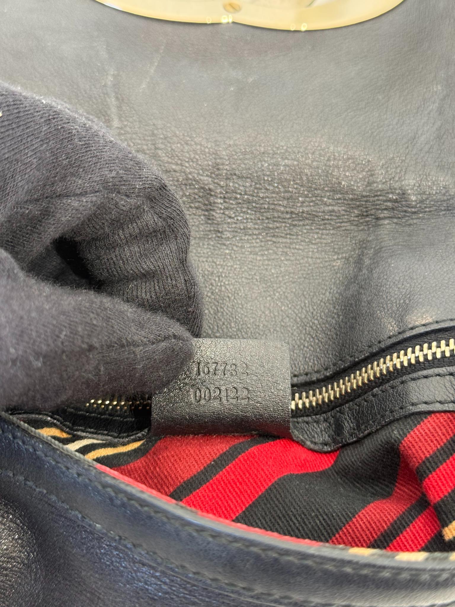 Gucci Black Leather Medium Britt Shoulder Bag