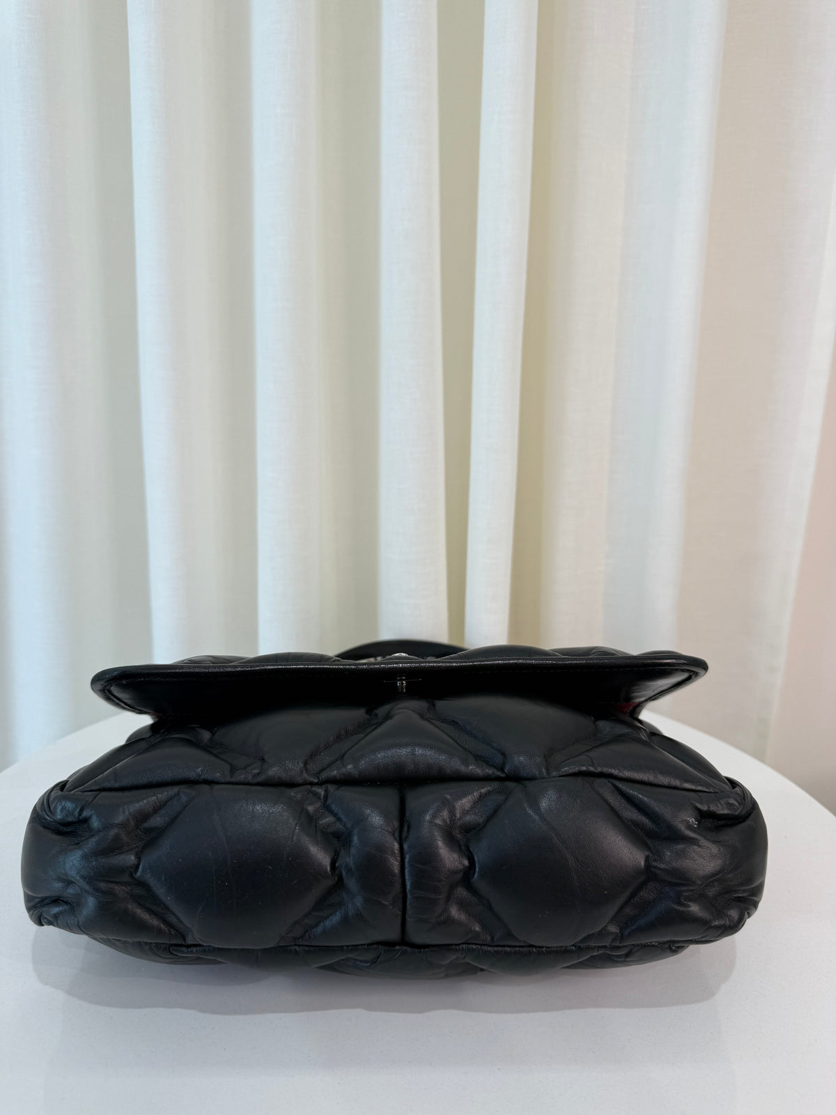 Chanel Black Quilted Leather Chesterfield Large Flap Bag