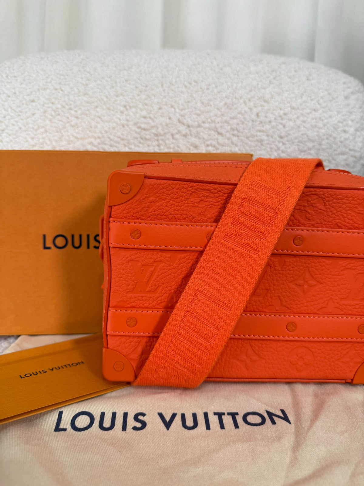 Louis Vuitton Soft Trunk Taurillon Monogram Orange