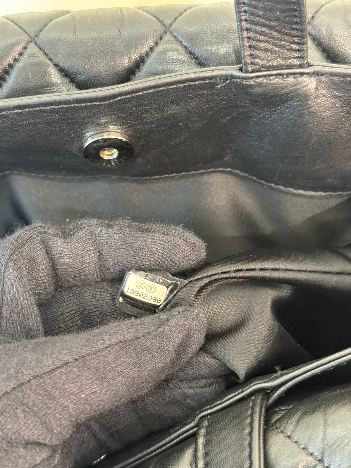Chanel Black Lambskin Double-Sided Flap Accordion Tote