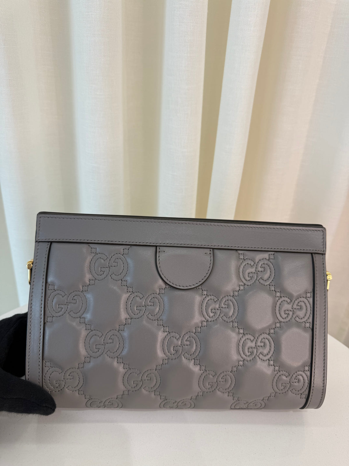 Gucci GG Embossed Matelasse Leather Small Shoulder Bag