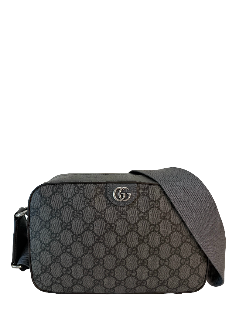 Gucci GG Supreme Grey/Black Ophidia Crossbody Bag