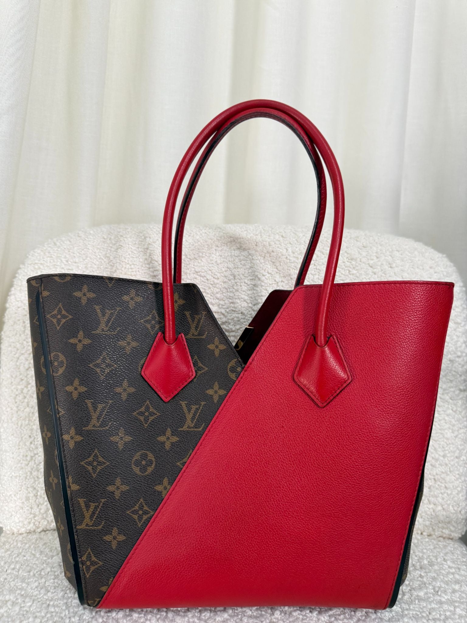 Louis Vuitton Monogram Canvas and Cerise Leather Kimono Tote Bag