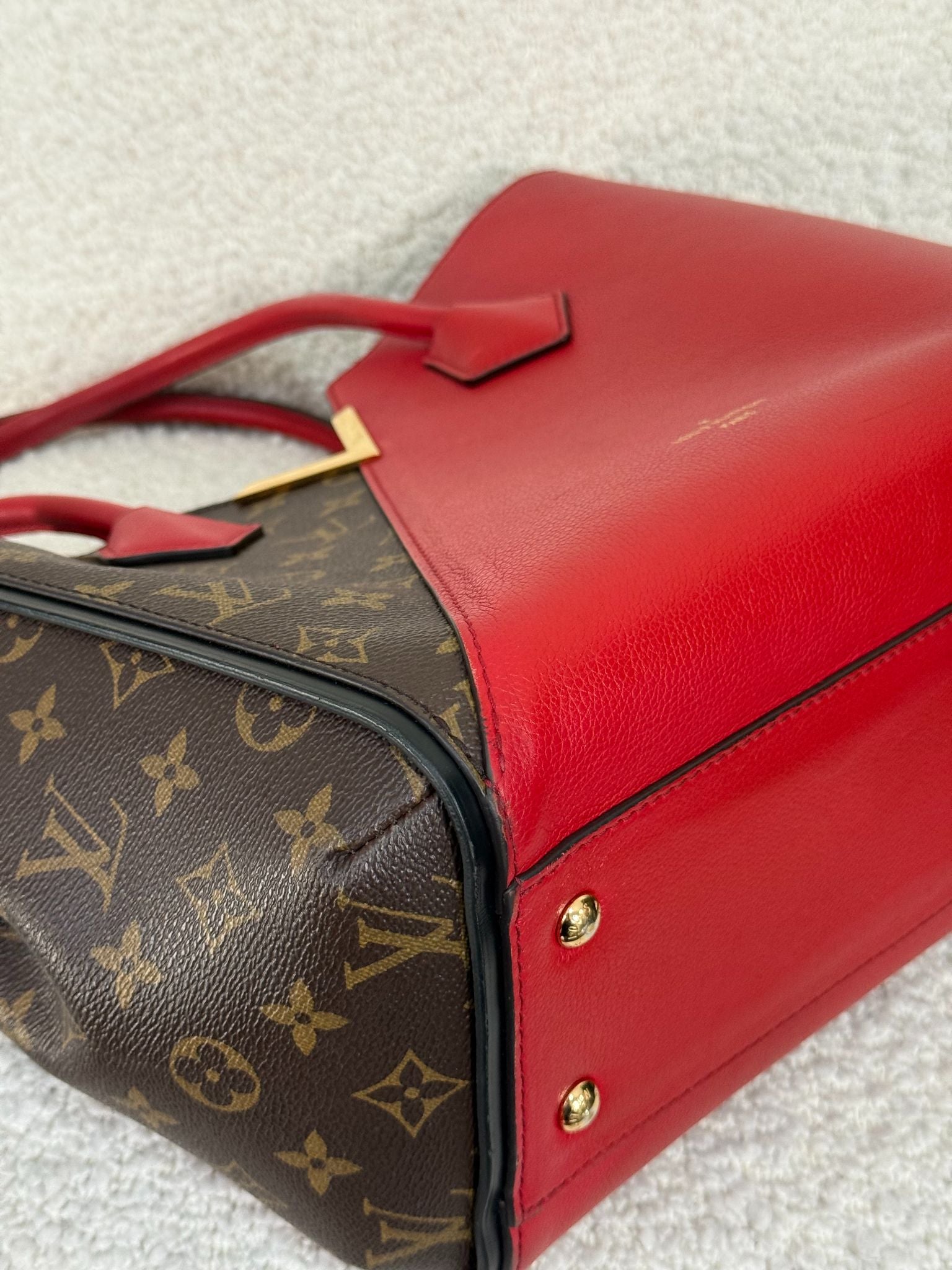 Louis Vuitton Monogram Canvas and Cerise Leather Kimono Tote Bag