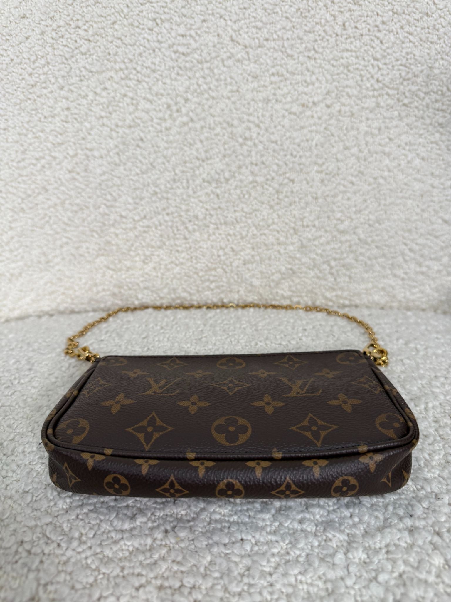 Louis Vuitton Multi Pochette Accessoires Rose Clair Strap Monogram Canvas