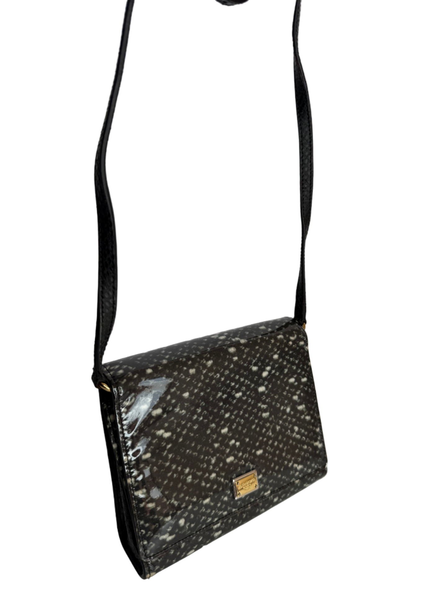 Dolce Gabbana Patent Leather Crossbody Bag