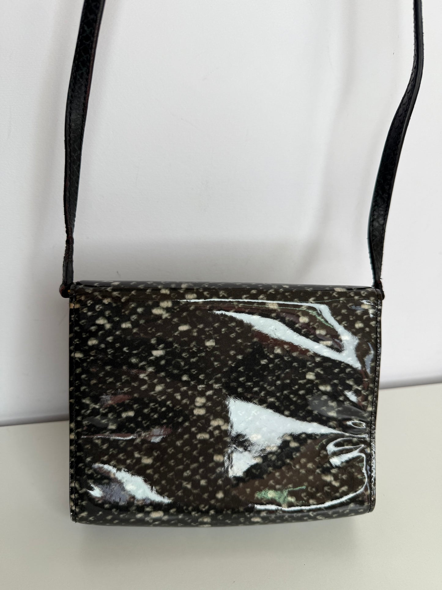 Dolce Gabbana Patent Leather Crossbody Bag