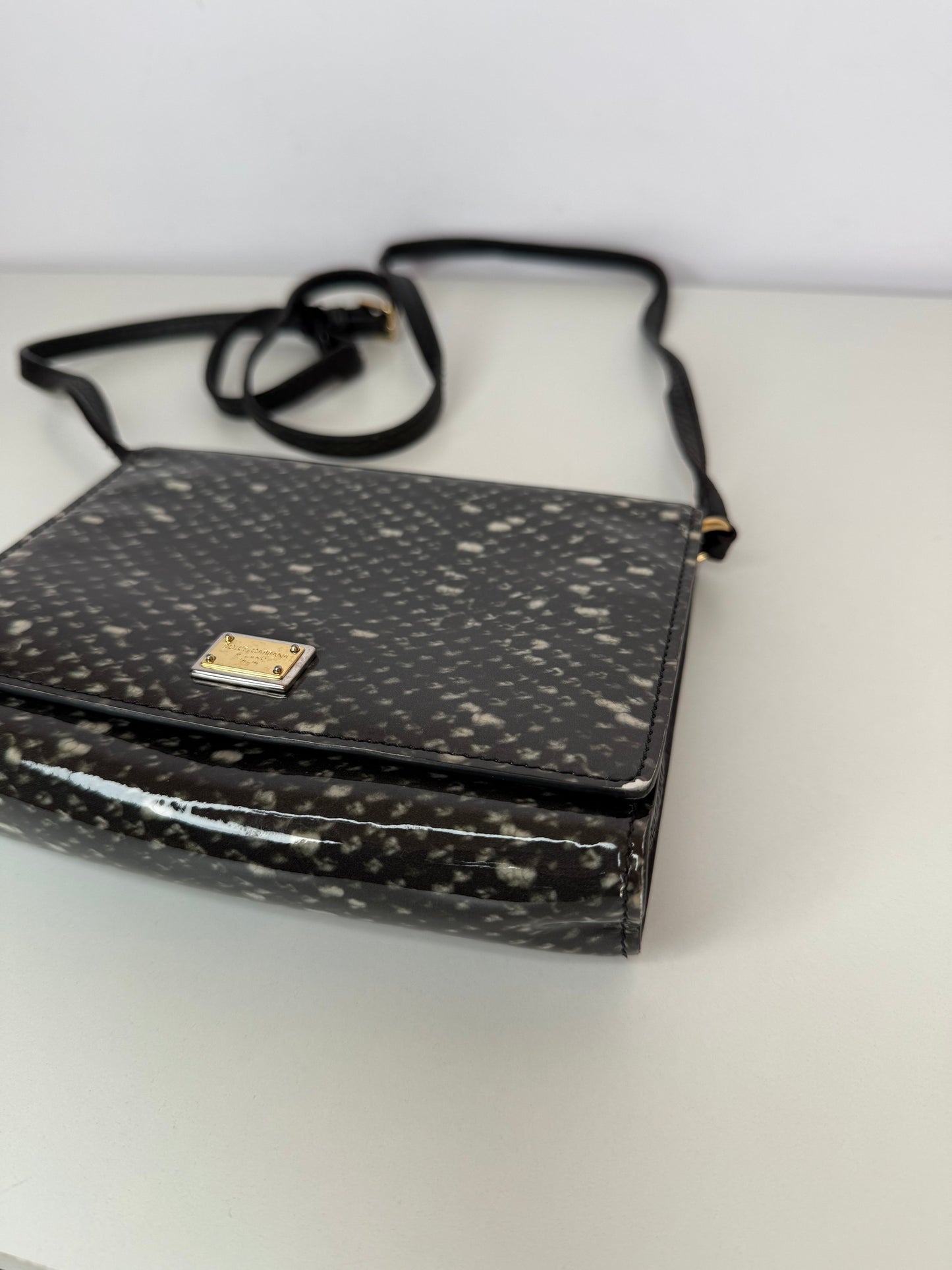 Dolce Gabbana Patent Leather Crossbody Bag