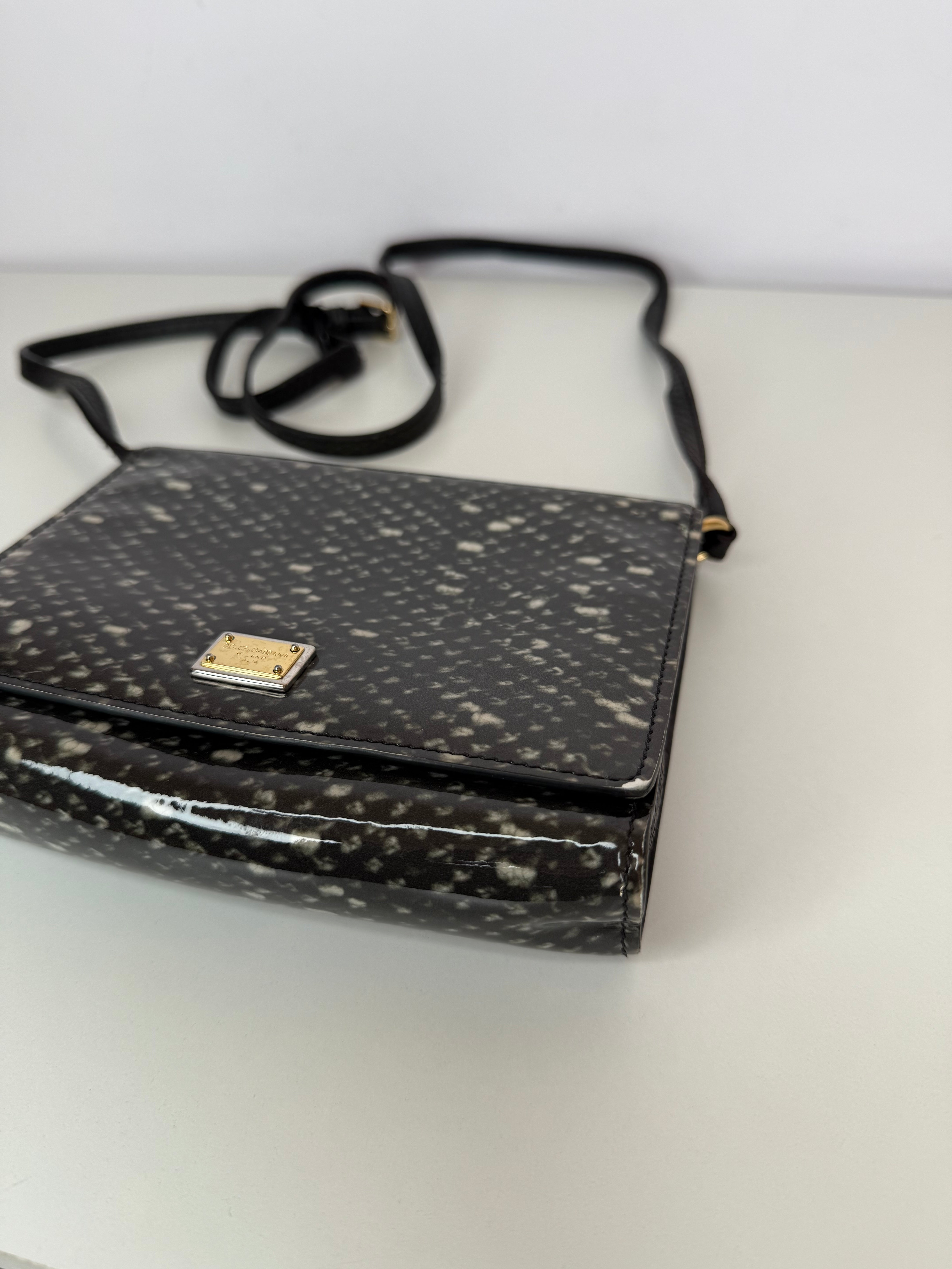 Dolce Gabbana Patent Leather Crossbody Bag