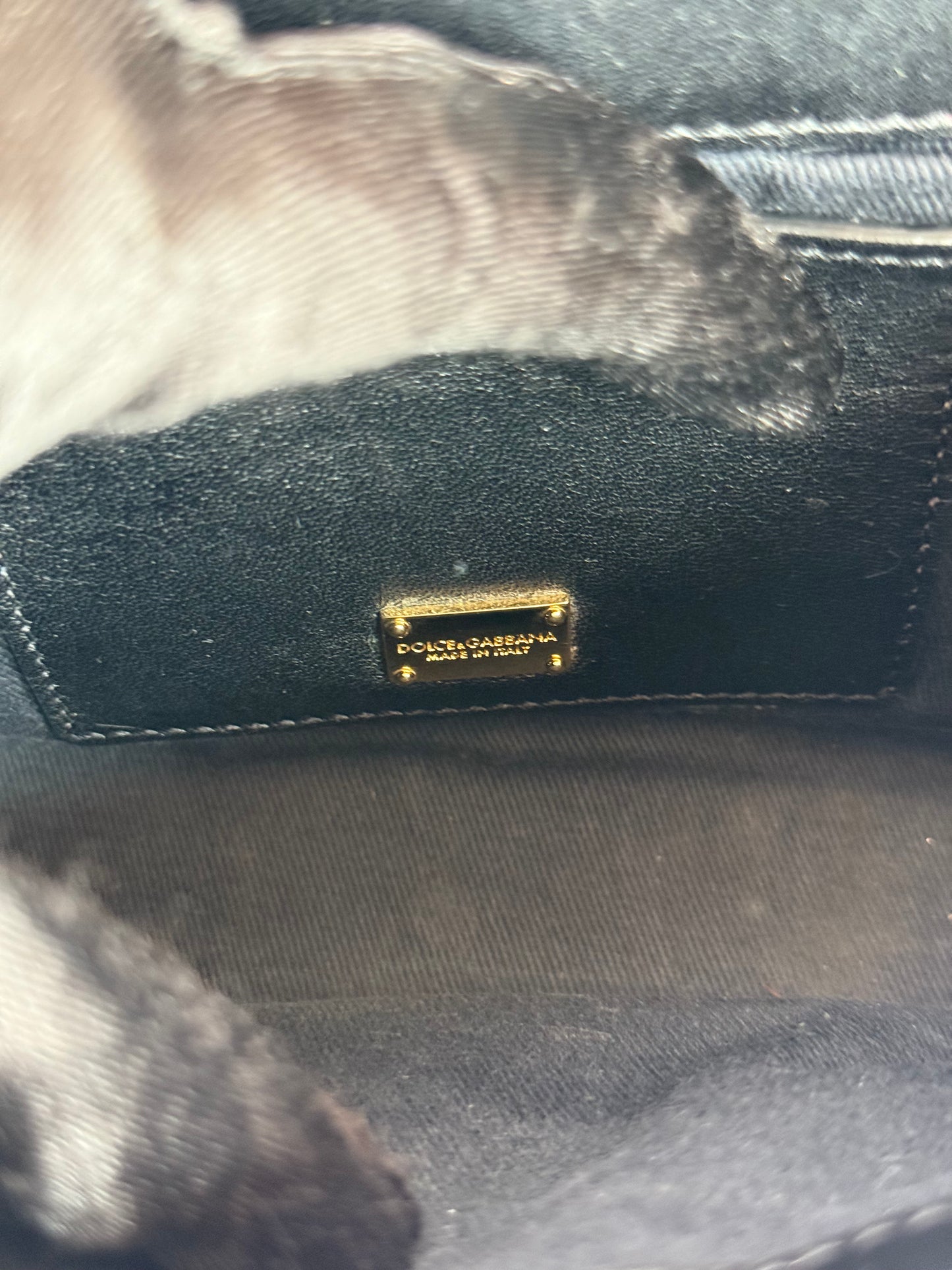 Dolce Gabbana Patent Leather Crossbody Bag