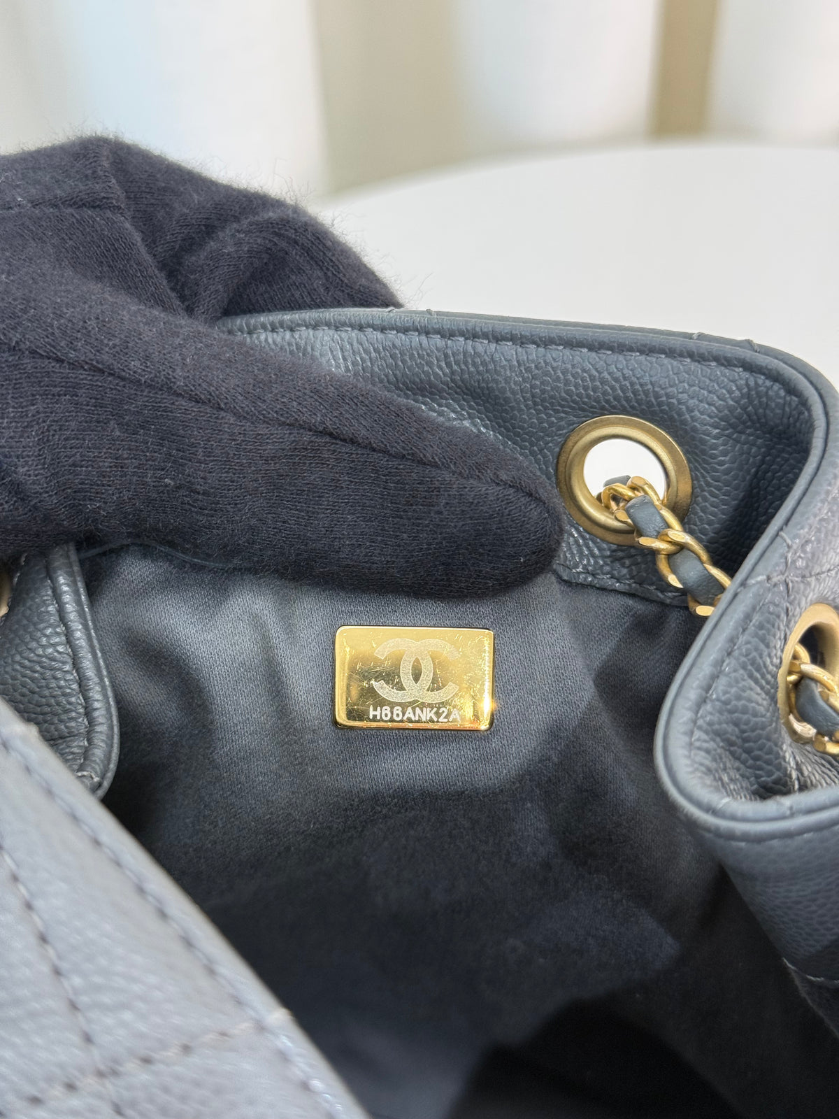 Chanel 25 Small Caviar Quilted Dark Grey Shoulder Bag