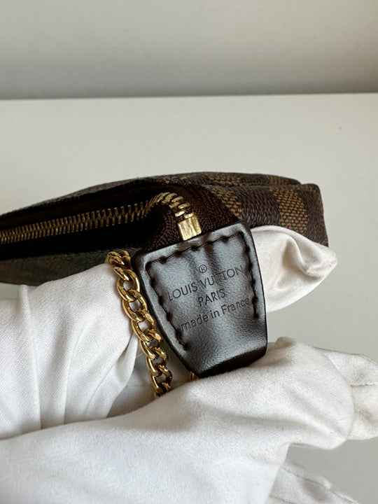 Louis Vuitton Mini Pochette Accessoires Damier Ebene Canvas