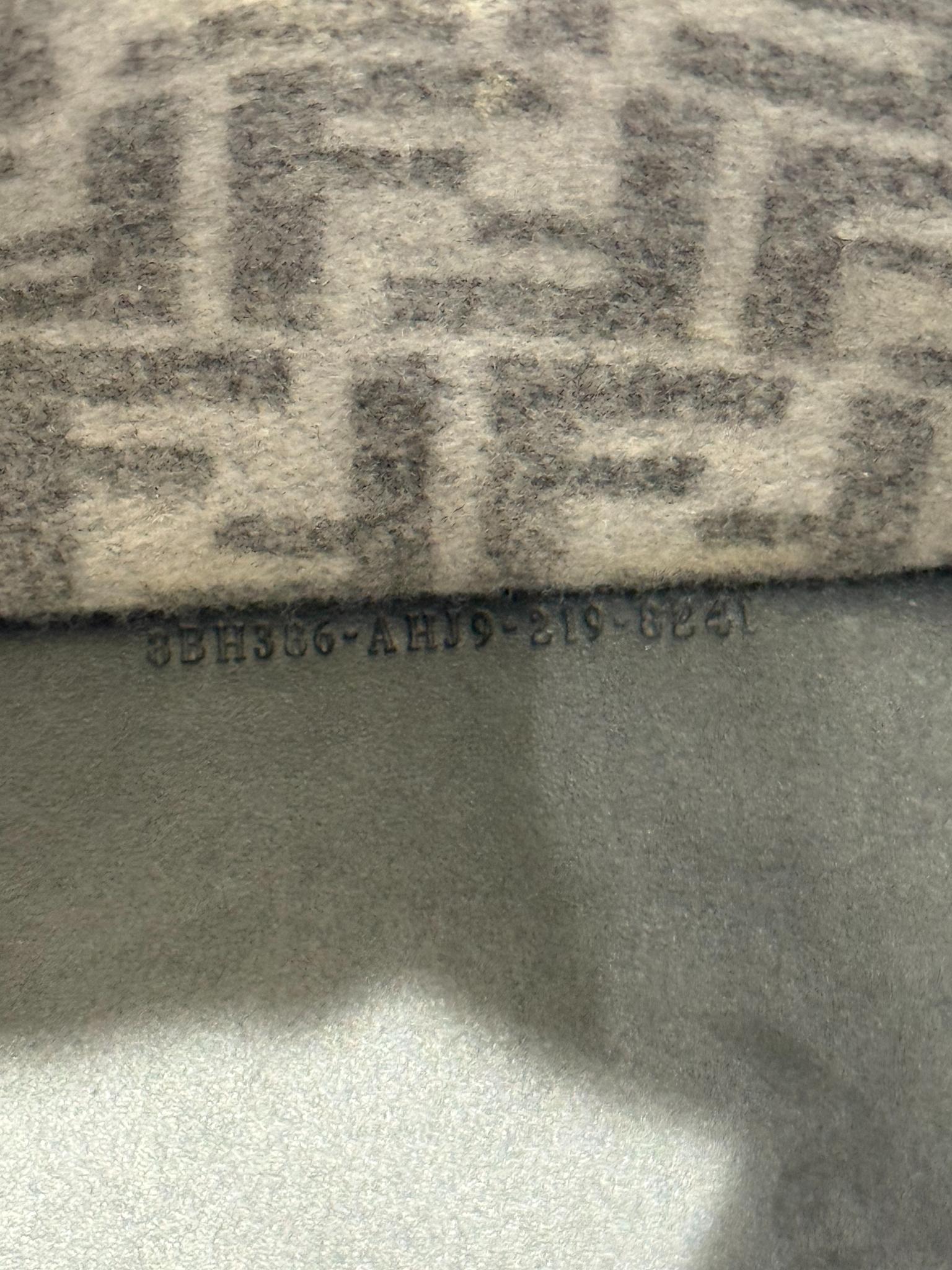 Fendi Gray Wool Sunshine Large Shopper Tote