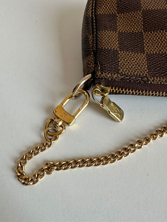 Louis Vuitton Mini Pochette Accessoires Damier Ebene Canvas