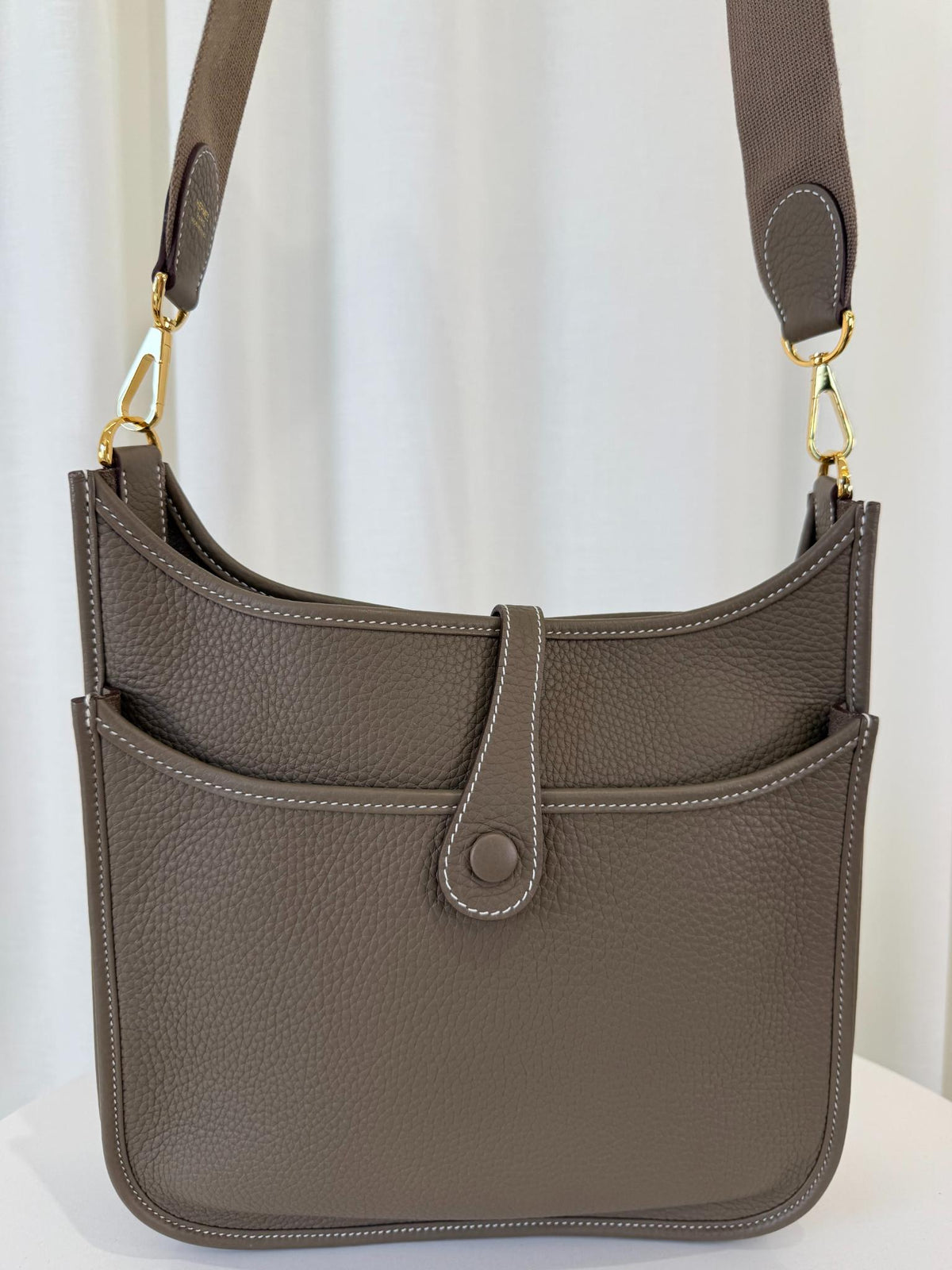 Hermès Evelyne III 29 Etoupe Clemence Leather GHW