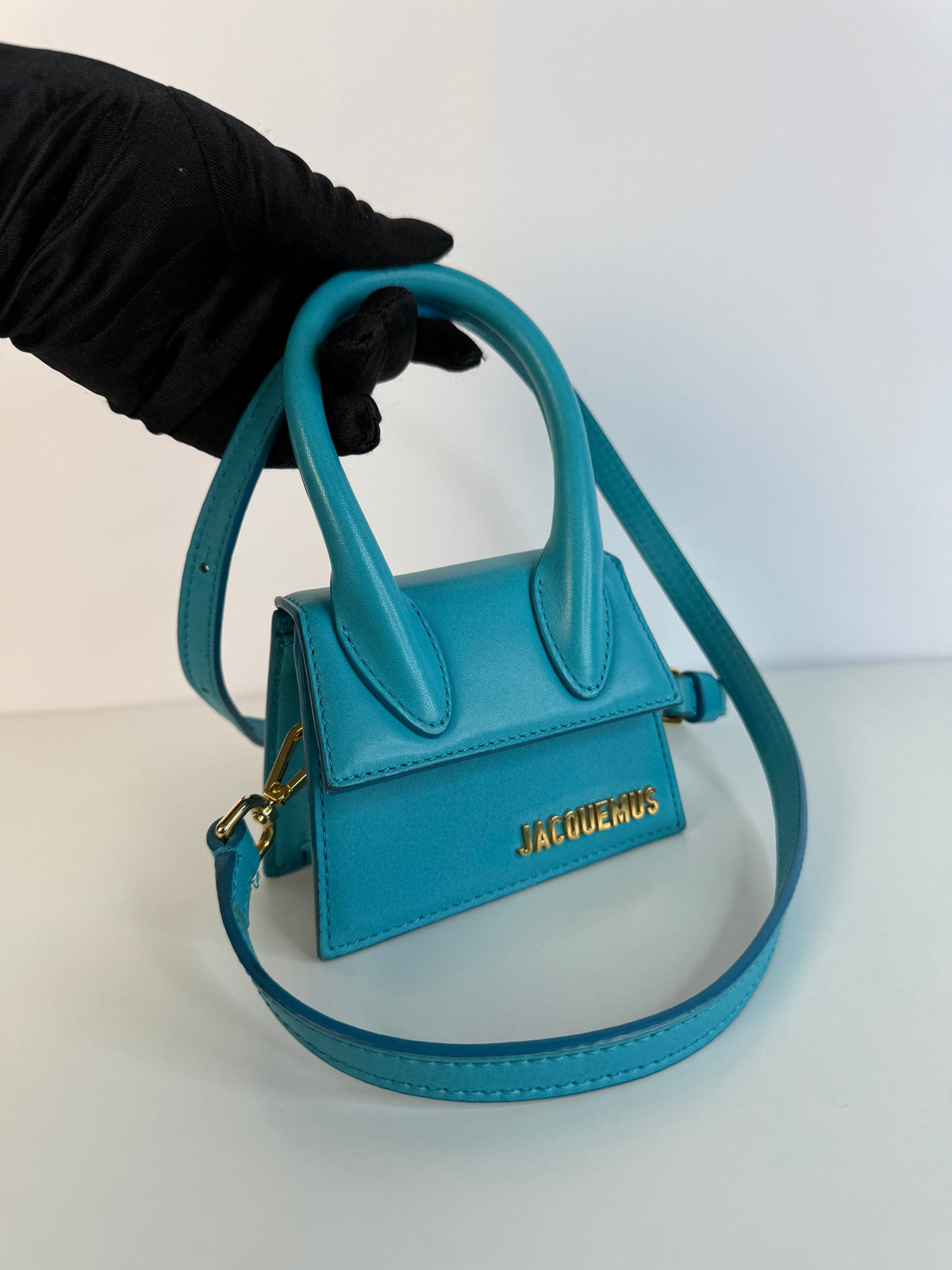 Jacquemus Le Chiquito Mini Turquoise Leather Bag