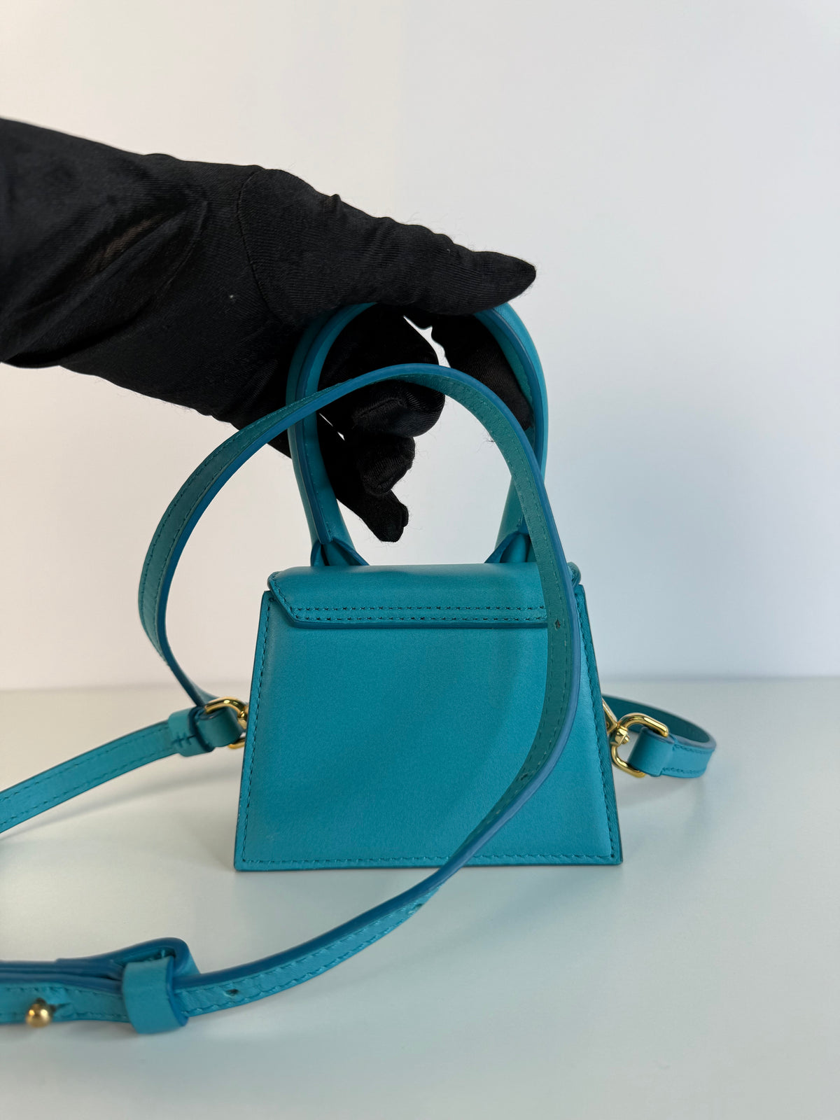 Jacquemus Le Chiquito Mini Turquoise Leather Bag