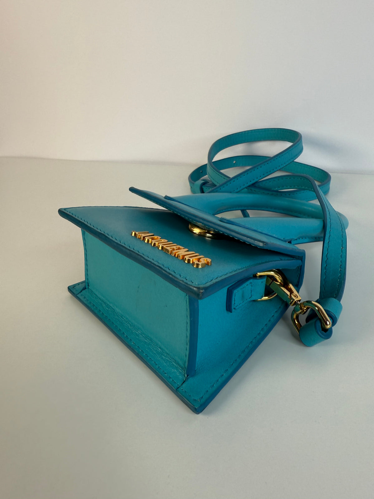 Jacquemus Le Chiquito Mini Turquoise Leather Bag
