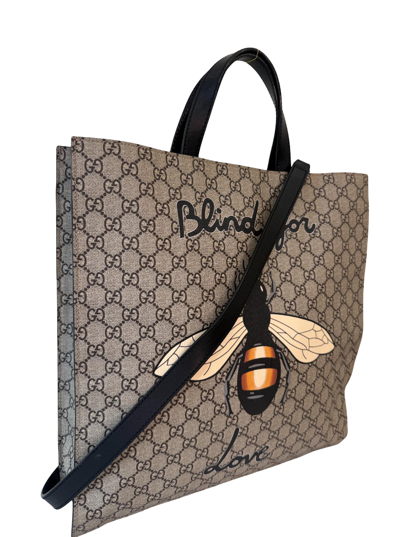 Gucci GG Supreme "Blind for Love" Bee Tote