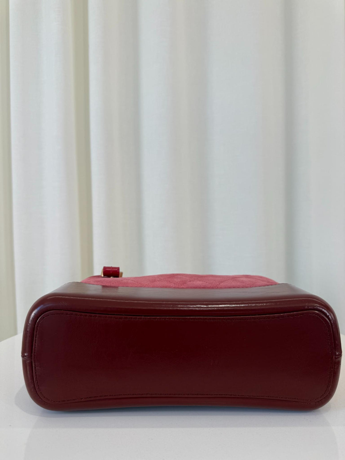 Chanel Medium Gabrielle Red Suede/Leather Hobo Bag