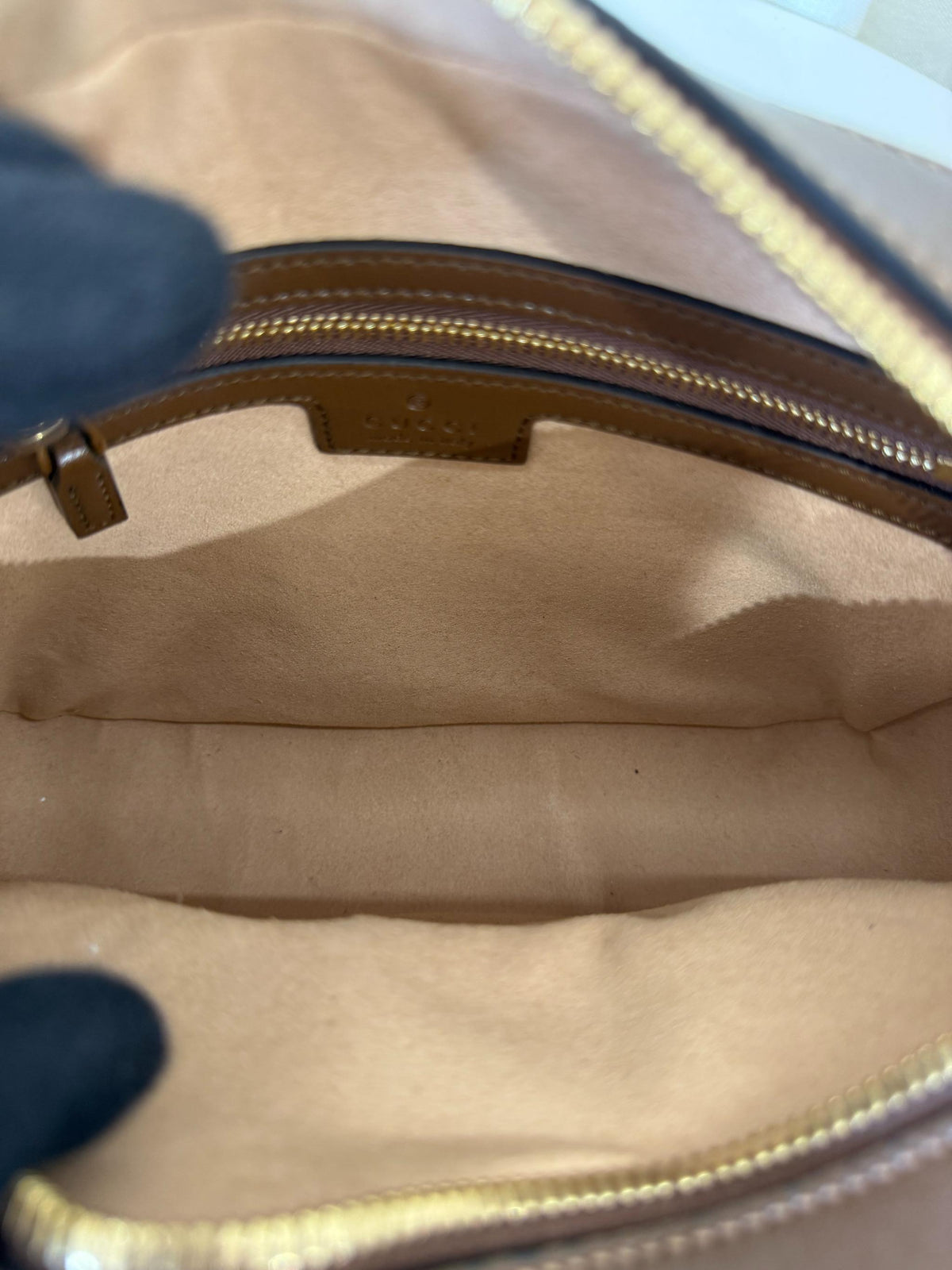 Gucci Horsebit 1955 GG Supreme Flap Pocket Camera Bag