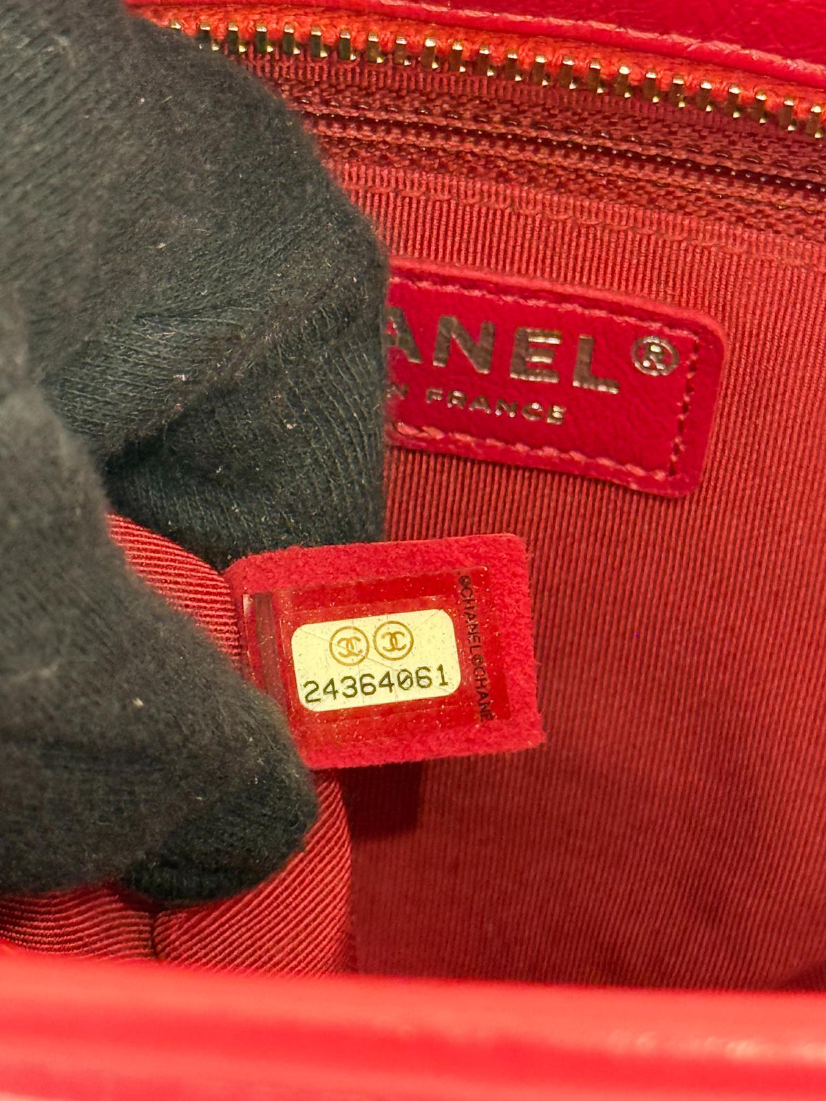 Chanel Medium Gabrielle Red Suede/Leather Hobo Bag