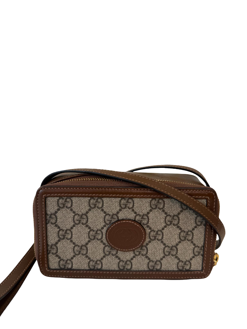 Gucci GG Supreme Mini Retro Interlocking G Crossbody Bag