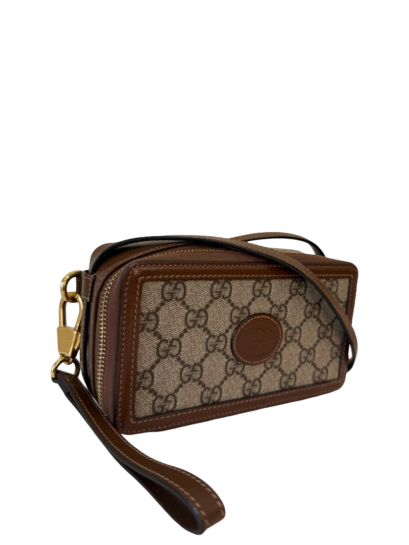 Gucci GG Supreme Mini Retro Interlocking G Crossbody Bag