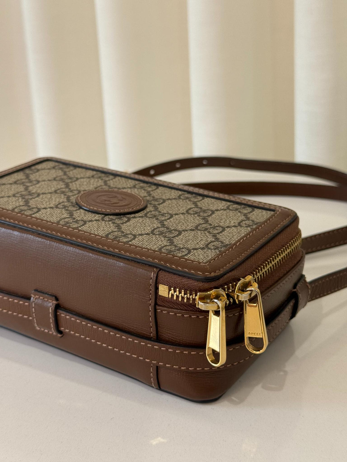 Gucci GG Supreme Mini Retro Interlocking G Crossbody Bag